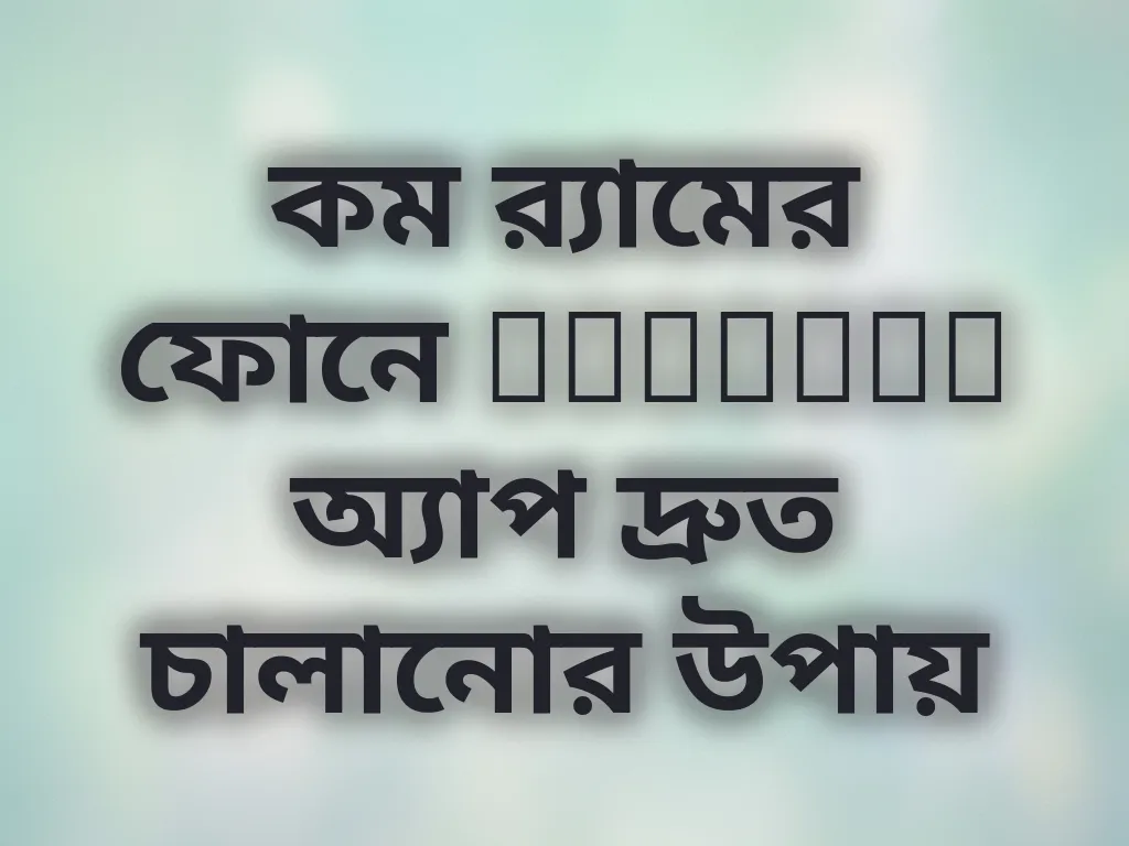 কম র‍্যামের ফোনে Jeetwin অ্যাপ দ্রুত চালানোর উপায়
